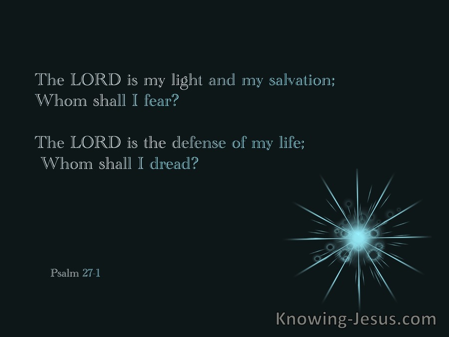 Psalm 27:1 The Lord My Light (blue)
